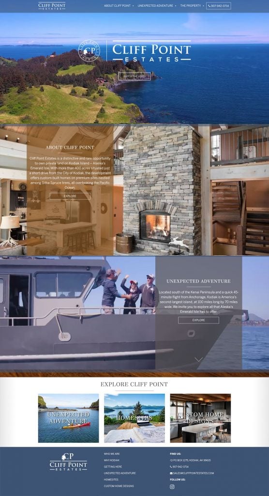 Cliff Point Estates Website